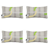 Madison -  Sierkussen Tess purple - Ca. 30x50 cm - Set van 4