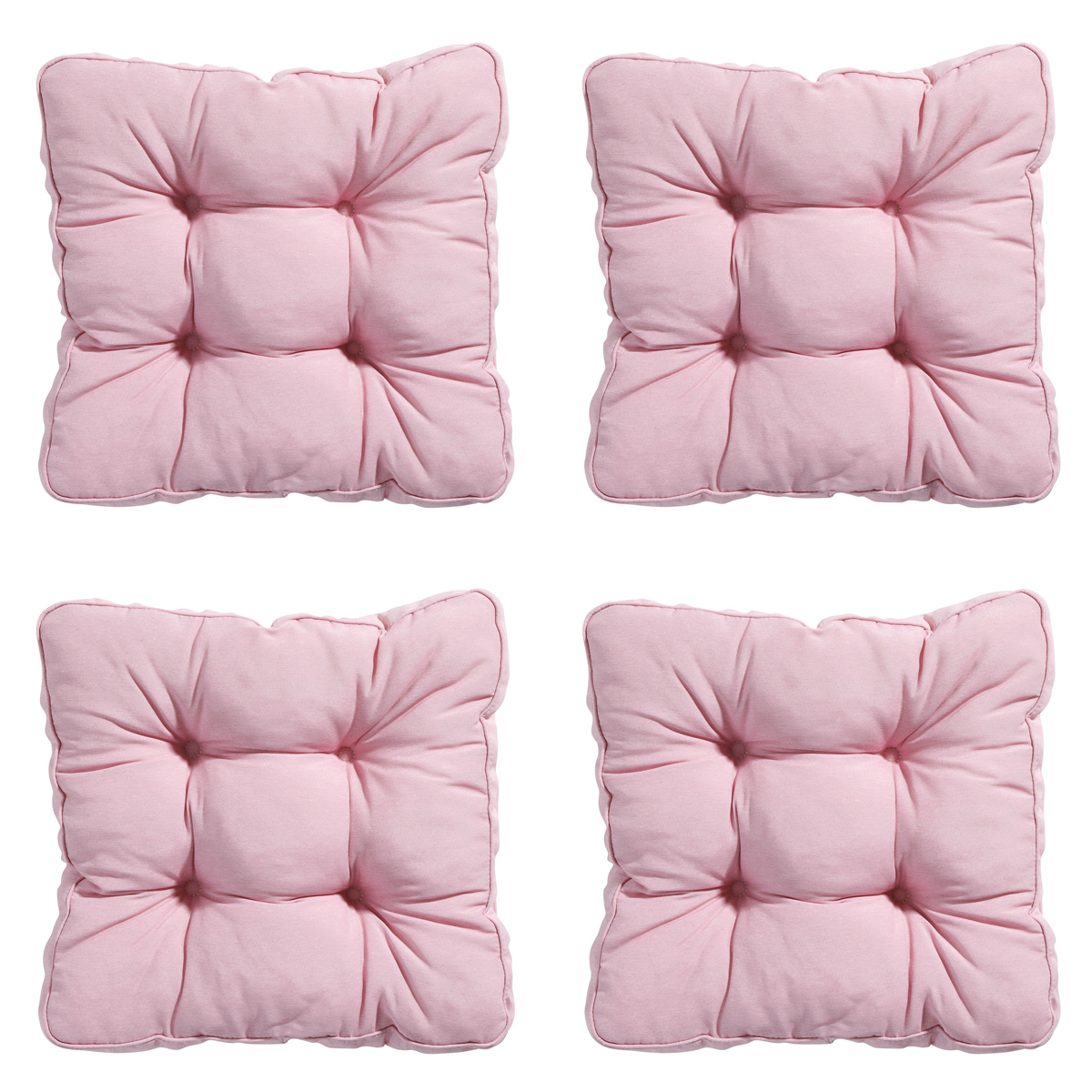 Madison -  Zitkussen Florance Panama soft pink - Ca. 47x47 cm - Set van 4