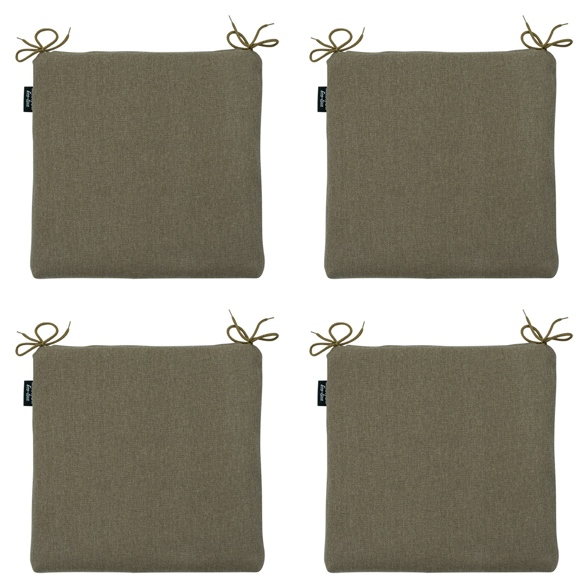 Madison -  Zitkussen Taupe canvas eco+ - Ca. 40x40 cm - Set van 4