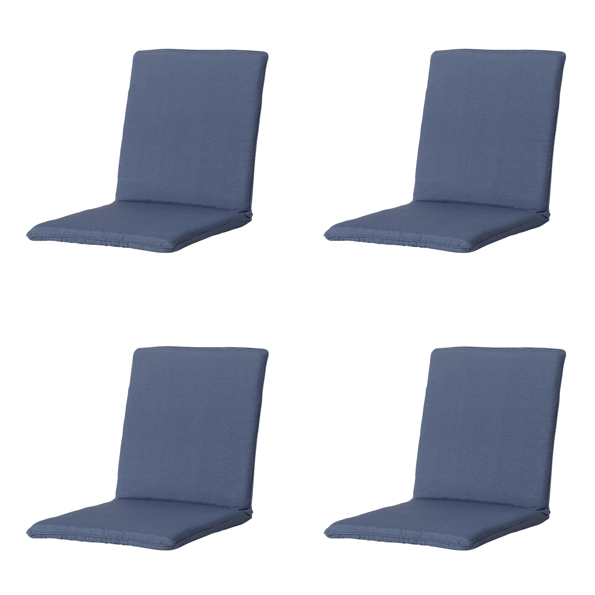 Madison -  Stapelstoelkussen Panama safier blue - Ca. 97x49 cm - Set van 4