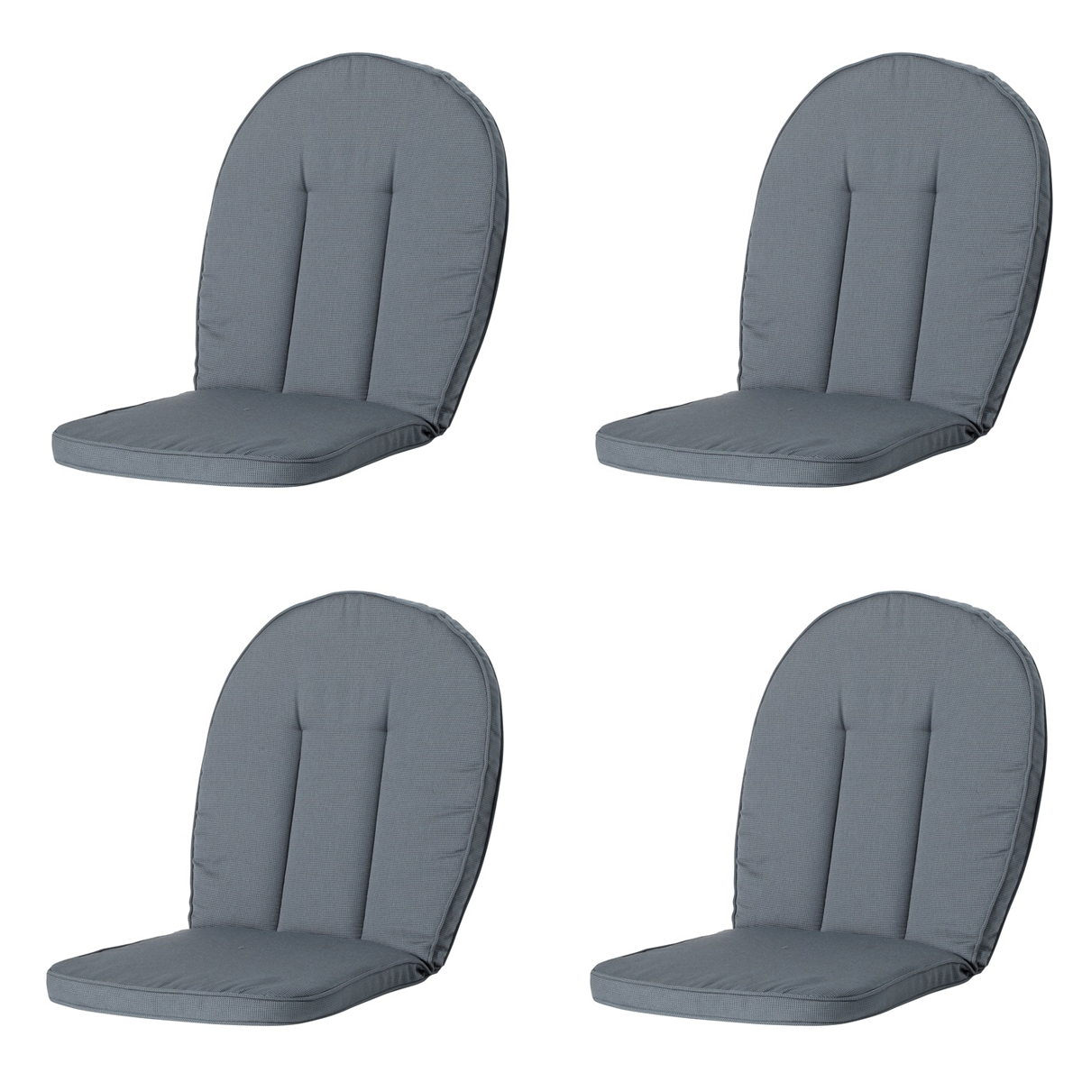 Madison -  Tuinkussen Kettler Comfort/Prince Rib grey - Ca. 105x52 cm - Set van 4