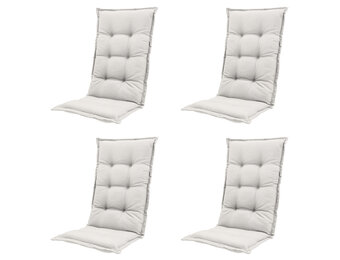 Madison -  Tuinstoelkussen Hoge Rug Napels sand - Ca. 123x50 cm - Set van 4