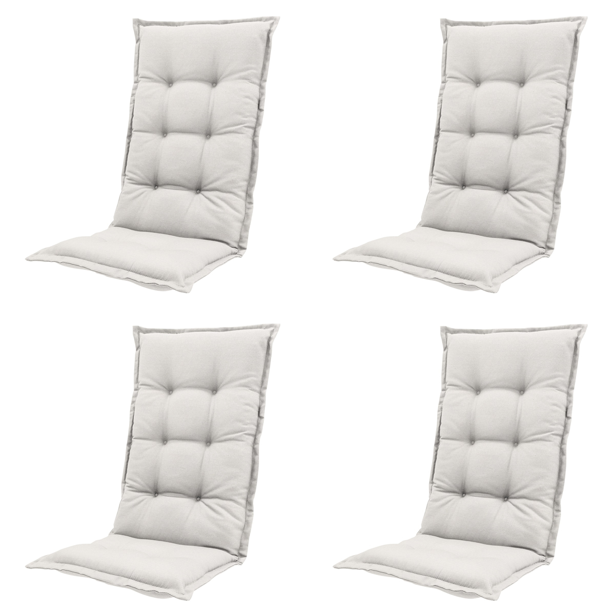 Madison -  Tuinstoelkussen Hoge Rug Napels sand - Ca. 123x50 cm - Set van 4