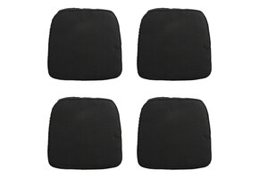 Madison -  Zitkussen Wicker Rib black - Ca. 48x48 cm - Set van 4