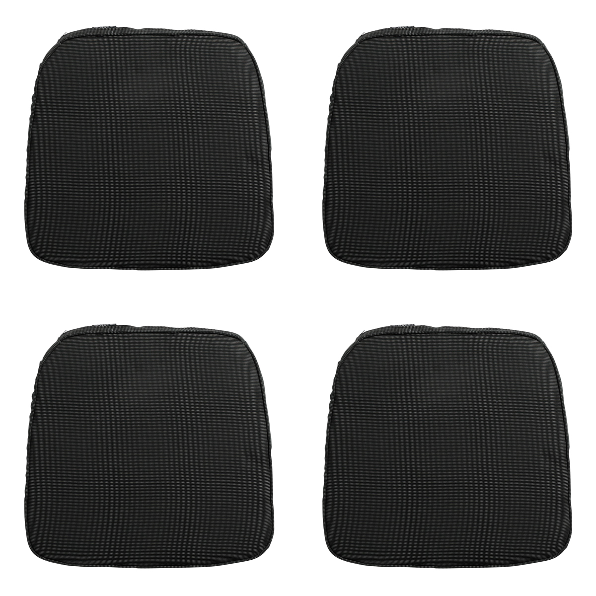 Madison -  Zitkussen Wicker Rib black - Ca. 48x48 cm - Set van 4