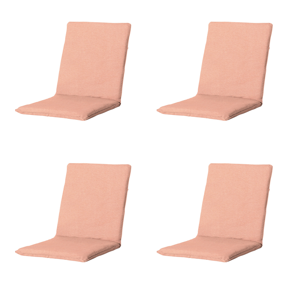 Madison -  Stapelstoelkussen Napels salmone - Ca. 97x49 cm - Set van 4