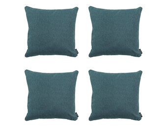 Madison -  Sierkussen Sea blue canvas eco+ - Ca. 50x50 cm - Set van 4
