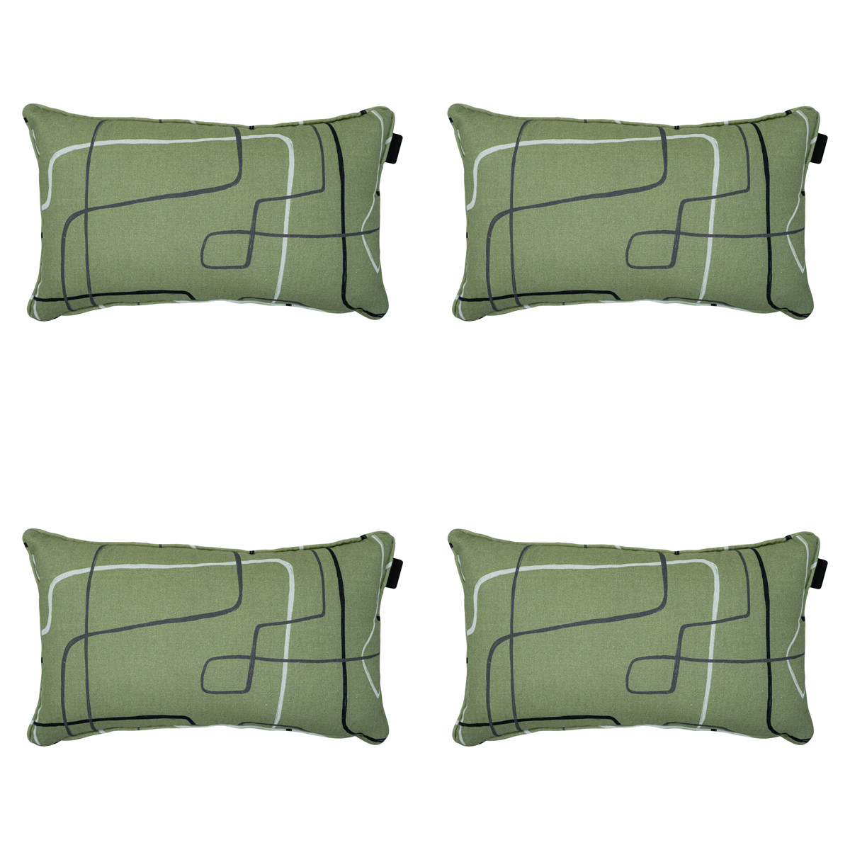 Madison -  Sierkussen Joah sage - Ca. 30x50 cm - Set van 4