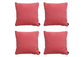 Madison -  Sierkussen Panama brick red - Ca. 60x60 cm - Set van 4