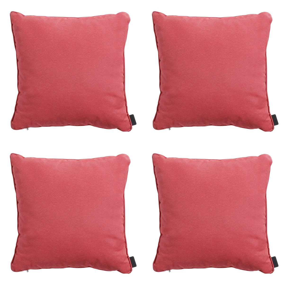 Madison -  Sierkussen Panama brick red - Ca. 60x60 cm - Set van 4