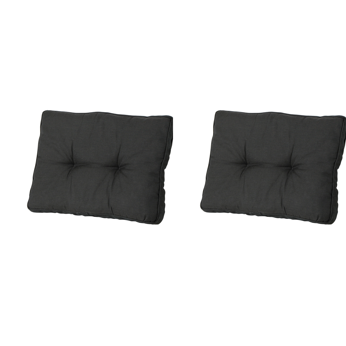 Madison -  Florance Rugkussen Rib black - Ca. 43x73 cm - Set van 2