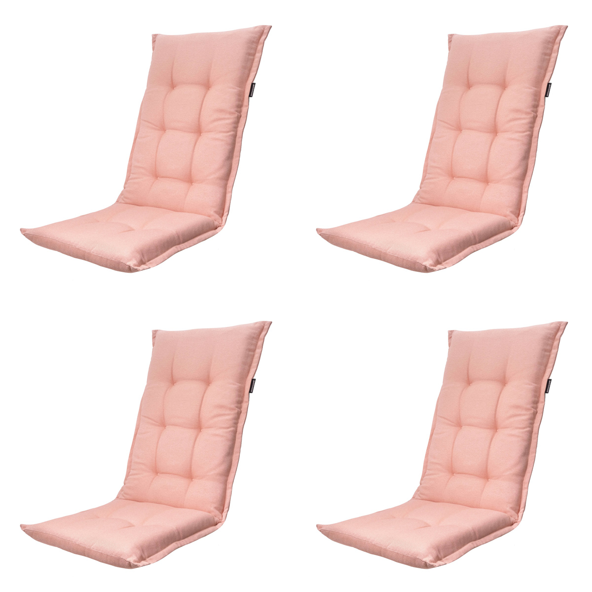 Madison -  Tuinstoelkussen Hoge Rug Napels salmone - Ca. 123x50 cm - Set van 4