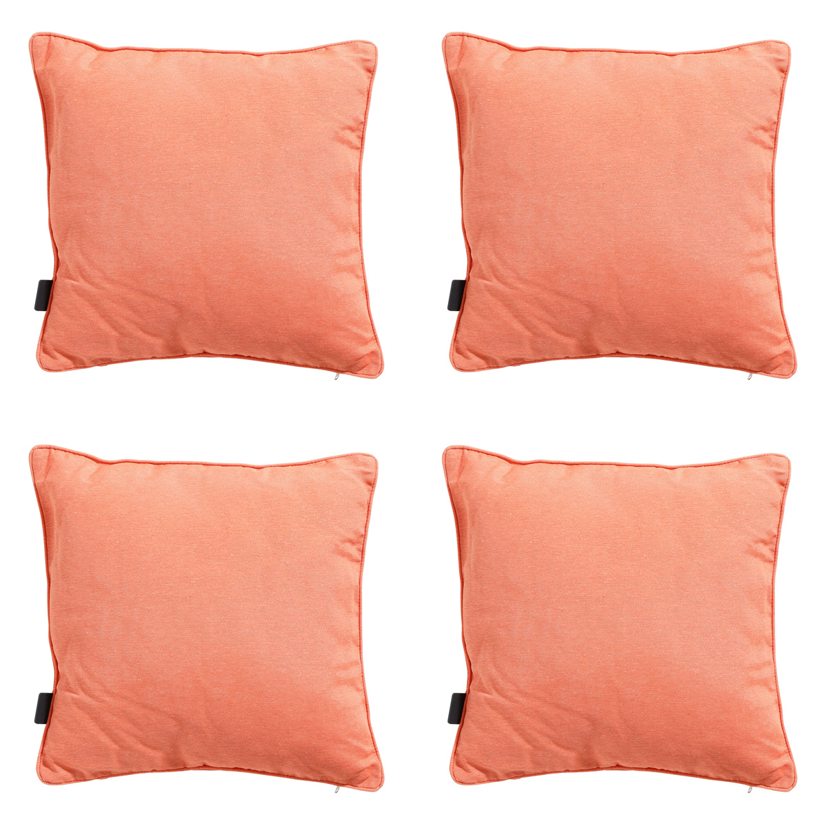 Madison -  Sierkussen Panama flame orange - Ca. 60x60 cm - Set van 4