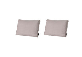 Madison -  Lounge Rugkussen Basic taupe - Ca. 43x73 cm - Set van 2