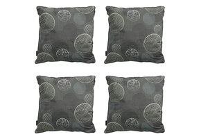 Madison -  Sierkussen Circle green - Ca. 50x50 cm - Set van 4