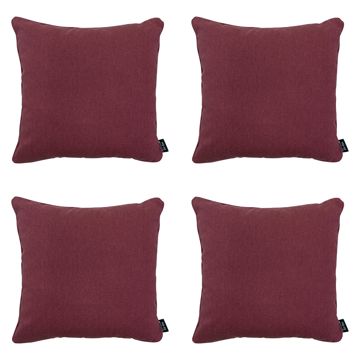 Madison -  Sierkussen Bordeaux canvas eco+ - Ca. 50x50 cm - Set van 4