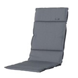 Madison -  Tuinkussen Fiber Deluxe Rib grey - Ca. 125x50 cm - Set van 4