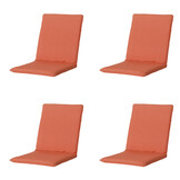 Madison -  Stapelstoelkussen Panama flame orange - Ca. 97x49 cm - Set van 4
