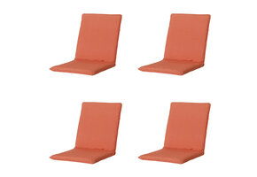 Madison -  Stapelstoelkussen Panama flame orange - Ca. 97x49 cm - Set van 4