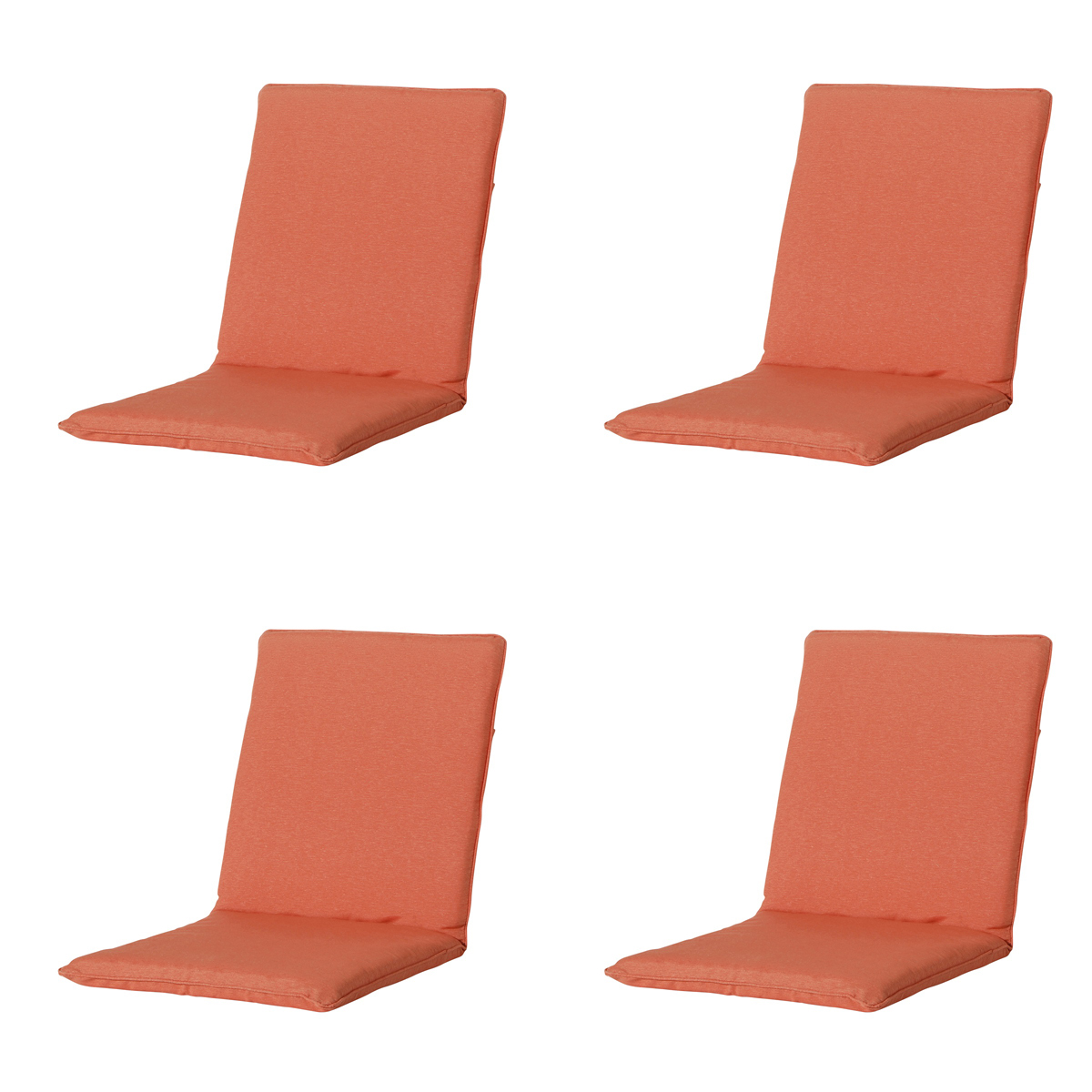 Madison -  Stapelstoelkussen Panama flame orange - Ca. 97x49 cm - Set van 4