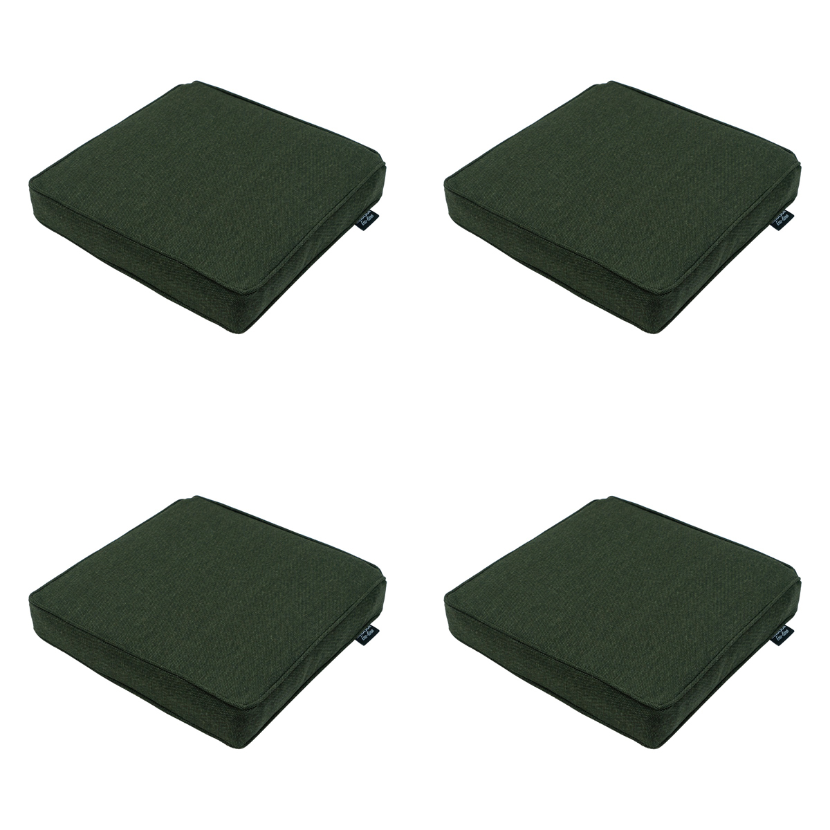 Madison -  Zitkussen Green canvas eco+ - Ca. 40x40 cm - Set van 4