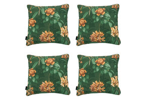 Madison -  Sierkussen Lua green - Ca. 50x50 cm - Set van 4