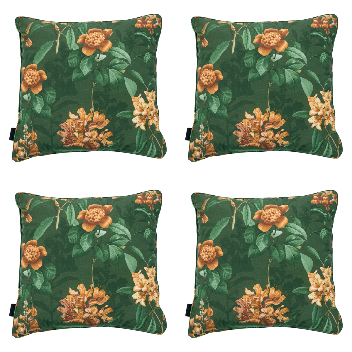 Madison -  Sierkussen Lua green - Ca. 50x50 cm - Set van 4