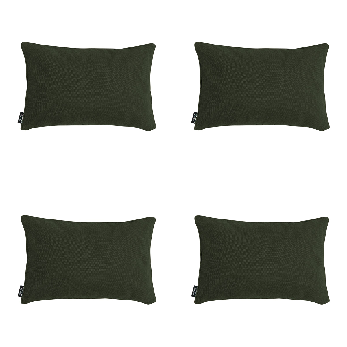 Madison -  Sierkussen Green canvas eco+ - Ca. 30x50 cm - Set van 4