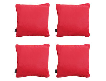 Madison -  Sierkussen Panama red - Ca. 60x60 cm - Set van 4