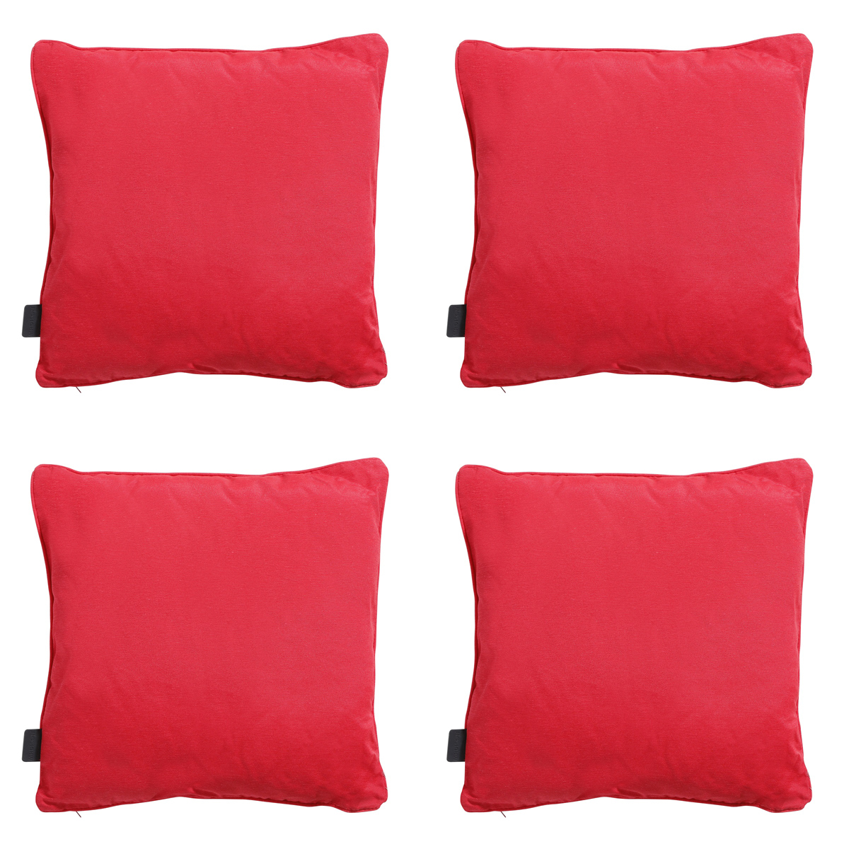 Madison -  Sierkussen Panama red - Ca. 60x60 cm - Set van 4