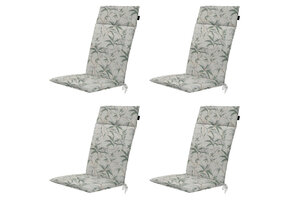 Madison -  Tuinstoelkussen Hoge Rug Palma natural - Ca. 120x50 cm - Set van 4