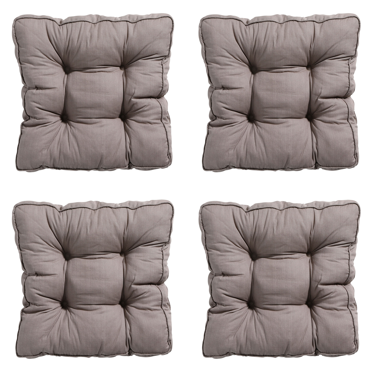 Madison -  Zitkussen Florance Basic taupe - Ca. 47x47 cm - Set van 4