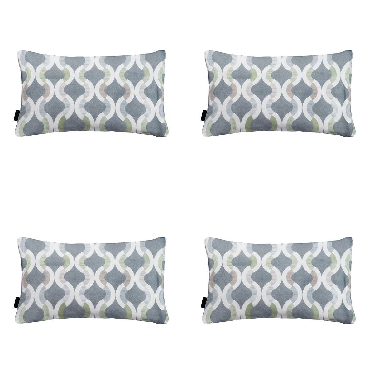 Madison -  Sierkussen Trivia grey - Ca. 30x50 cm - Set van 4