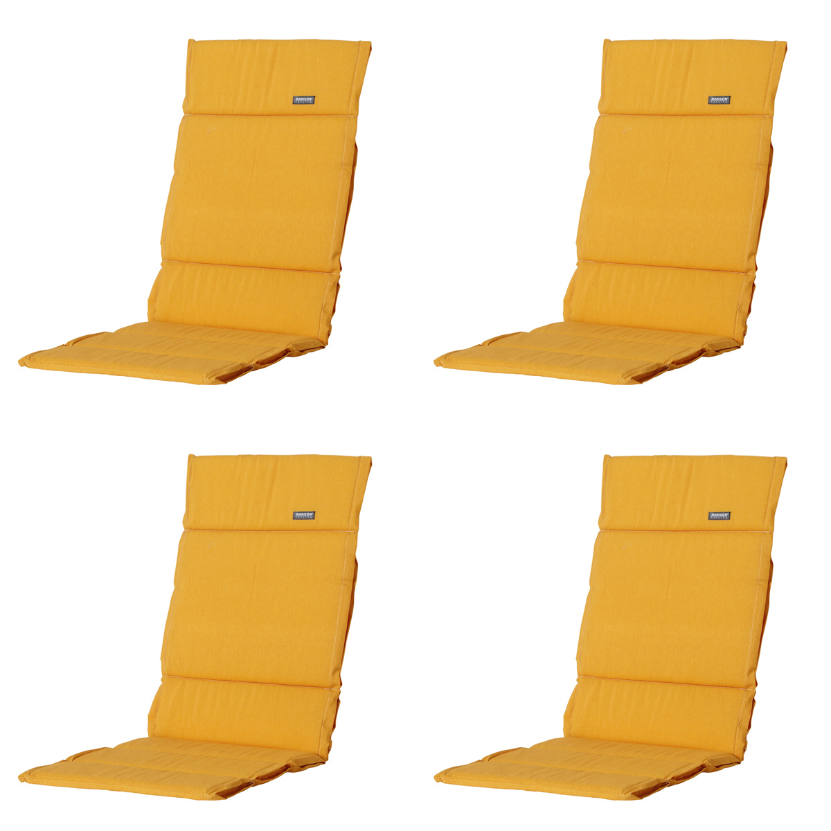 Madison -  Tuinkussen Fiber Deluxe Panama golden glow - Ca. 125x50 cm - Set van 4