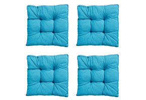 Madison -  Zitkussen Florance Panama aqua - Ca. 47x47 cm - Set van 4