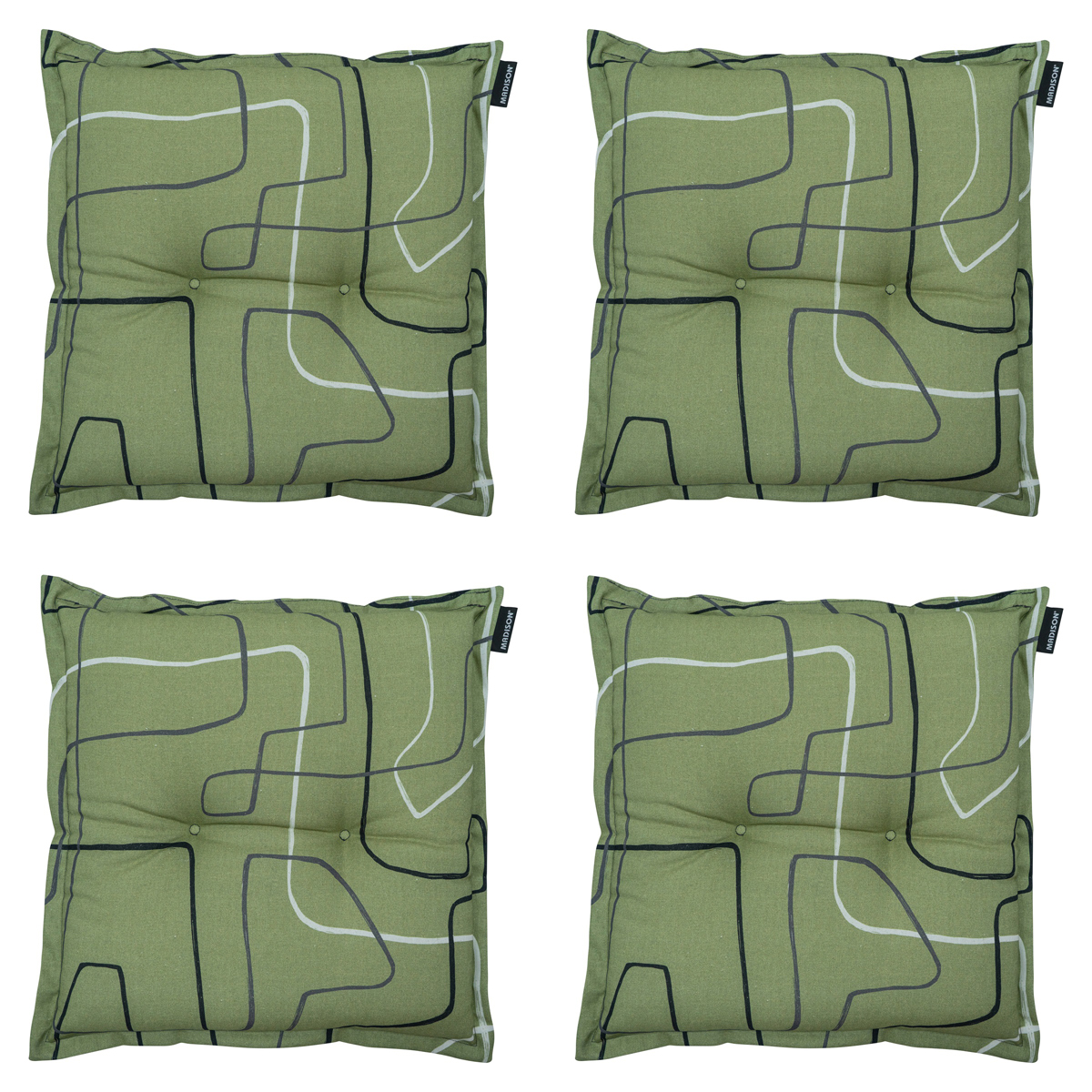 Madison -  Zitkussen Joah sage - Ca. 50x50 cm - Set van 4
