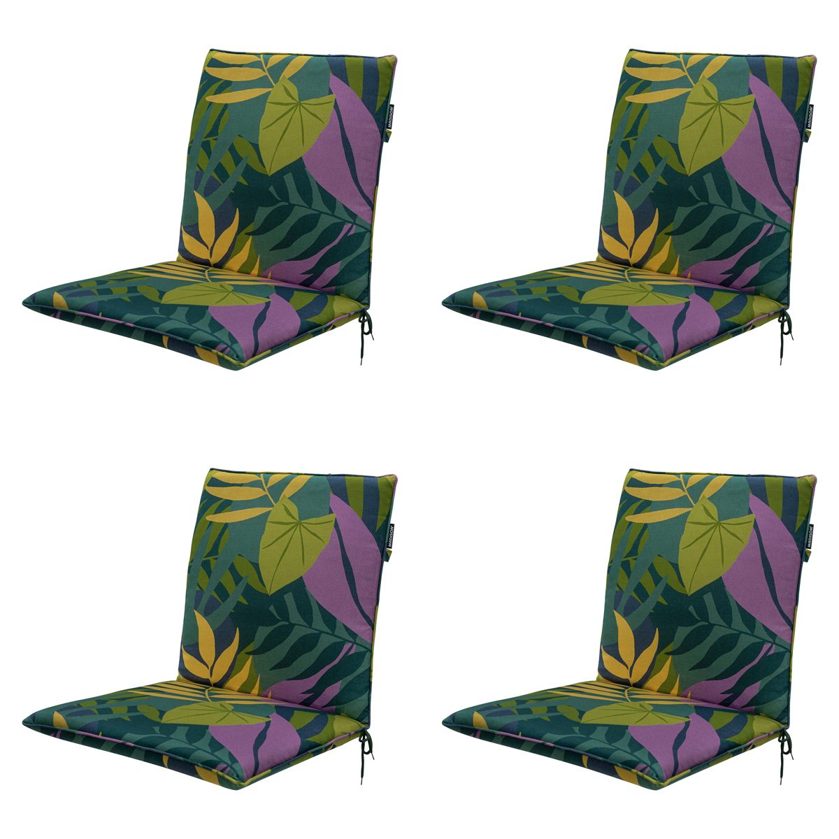 Madison -  Stapelstoelkussen Iven green - Ca. 97x49 cm - Set van 4