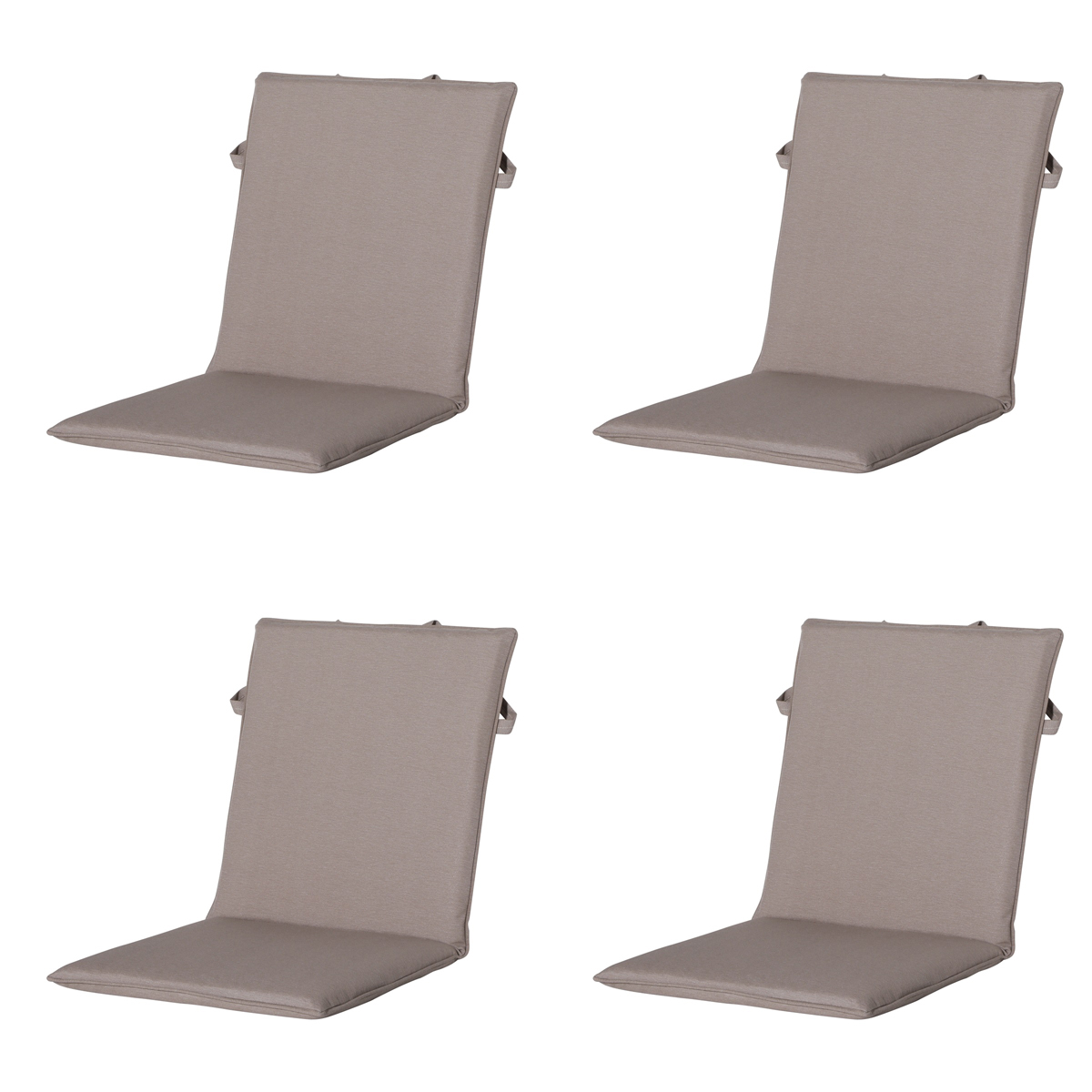 Madison -  Stapelstoelkussen Panama taupe - Ca. 97x49 cm - Set van 4