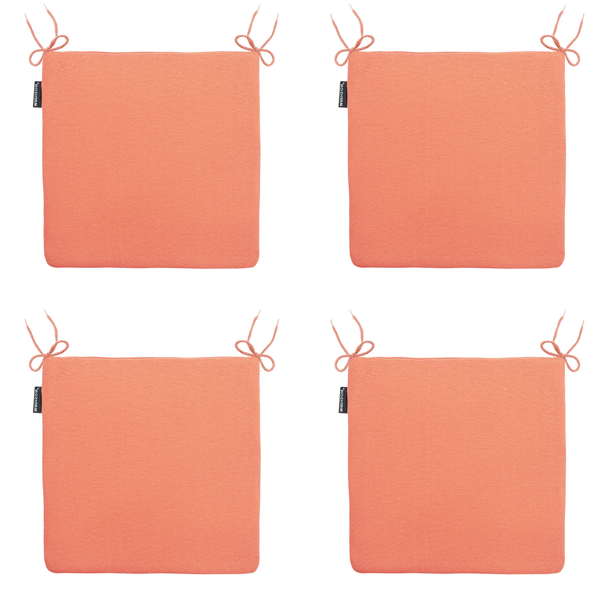 Madison -  Zitkussen Panama flame orange - Ca. 40x40 cm - Set van 4