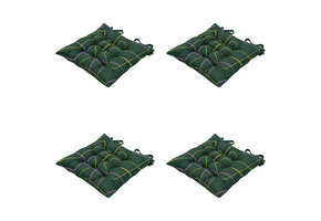 Madison -  Zitkussen Toscane Joah green - Ca. 46x46 cm - Set van 4