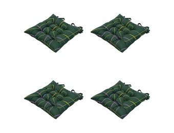 Madison -  Zitkussen Toscane Joah green - Ca. 46x46 cm - Set van 4