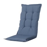 Madison -  Tuinstoelkussen Hoge Rug Panama safier blue - Ca. 123x50 cm - Set van 4