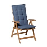 Madison -  Tuinstoelkussen Hoge Rug Panama safier blue - Ca. 123x50 cm - Set van 4