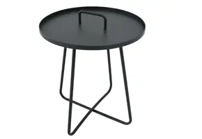 ZOMER-Sens-Line - Jennifer sidetable anthracite Ø50cm - Antraciet
