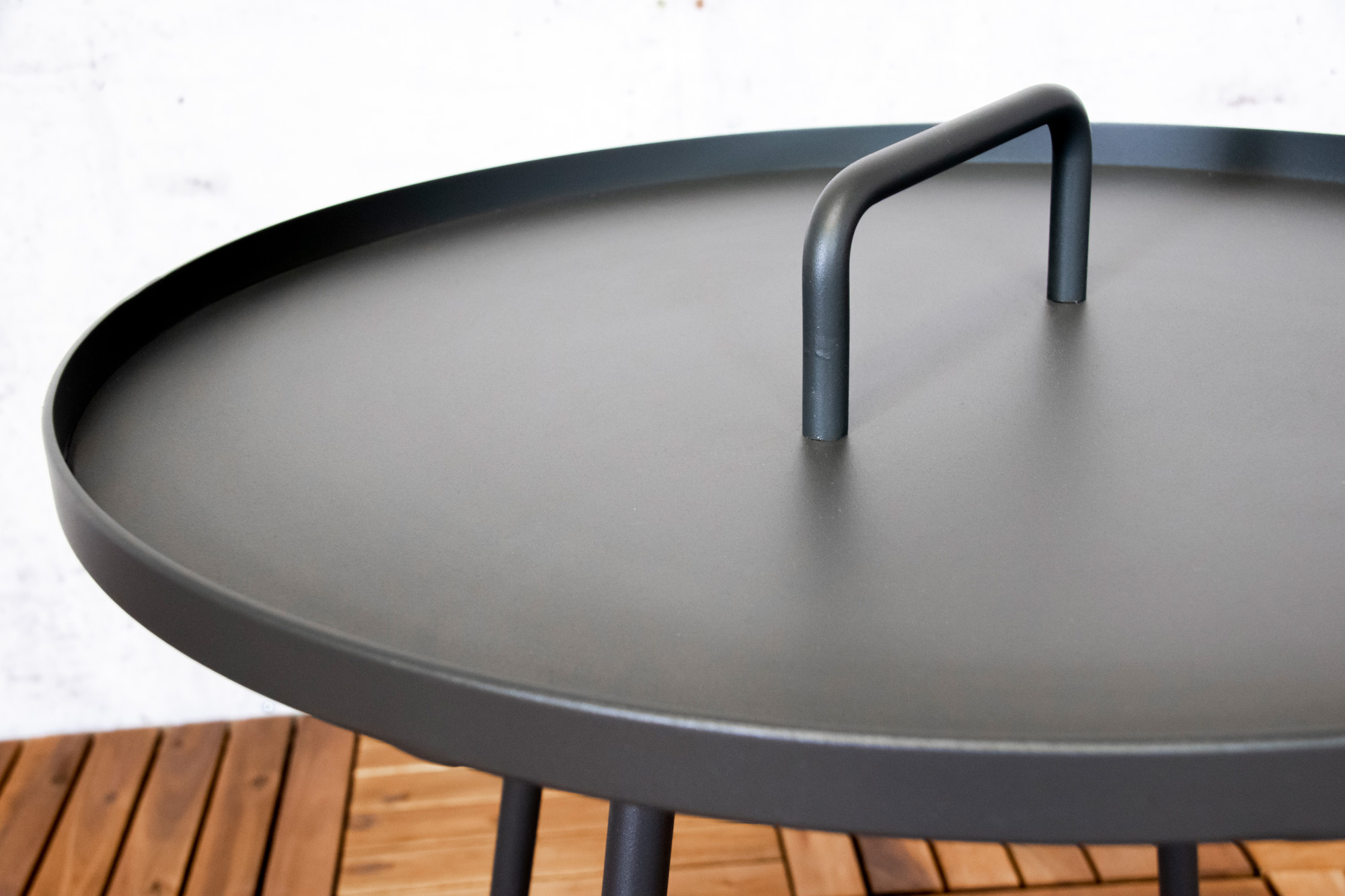 ZOMER-Sens-Line - Jennifer sidetable anthracite Ø50cm - Antraciet
