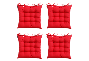 Madison -  Zitkussen Toscane Panama red - Ca. 46x46 cm - Set van 4