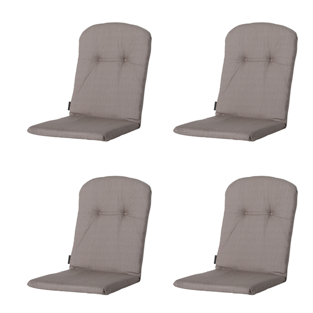 Madison -  Kuipstoelkussen Hoge Rug Basic taupe - Ca. 96x45 cm - Set van 4
