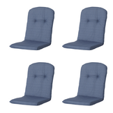 Madison -  Kuipstoelkussen Hoge Rug Basic kobalt - Ca. 96x45 cm - Set van 4