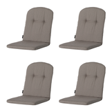 Madison -  Kuipstoelkussen Hoge Rug Rib liver - Ca. 96x45 cm - Set van 4