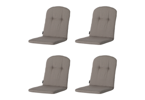 Madison -  Kuipstoelkussen Hoge Rug Rib liver - Ca. 96x45 cm - Set van 4